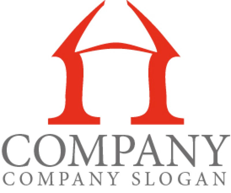 画像1: H・家・橋・アルファベット・ロゴ・マークデザイン5766 (1)
