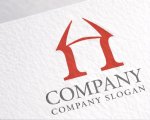 画像2: H・家・橋・アルファベット・ロゴ・マークデザイン5766 (2)