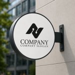 画像7: N・シンプル・かっこいい・つながり・アルファベット・ロゴ・マークデザイン5801 (7)