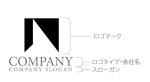 画像11: N・シンプル・かっこいい・ビル・扉・アルファベット・ロゴ・マークデザイン5814 (11)