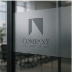 画像9: N・シンプル・かっこいい・ビル・扉・アルファベット・ロゴ・マークデザイン5814 (9)