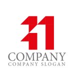 画像1: 1・ビル・シンプル・アルファベット・ロゴ・マークデザイン5815 (1)