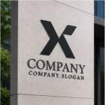 画像6: X・シンプル・かっこいい・旗・上昇・アルファベット・ロゴ・マークデザイン5816 (6)