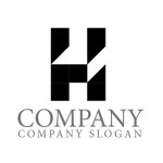 会社ロゴデザイン｜Hとビルを表現したロゴ