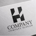 会社ロゴデザイン｜Hとビルを表現したロゴ