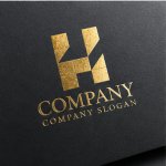 会社ロゴデザイン｜Hとビルを表現したロゴ