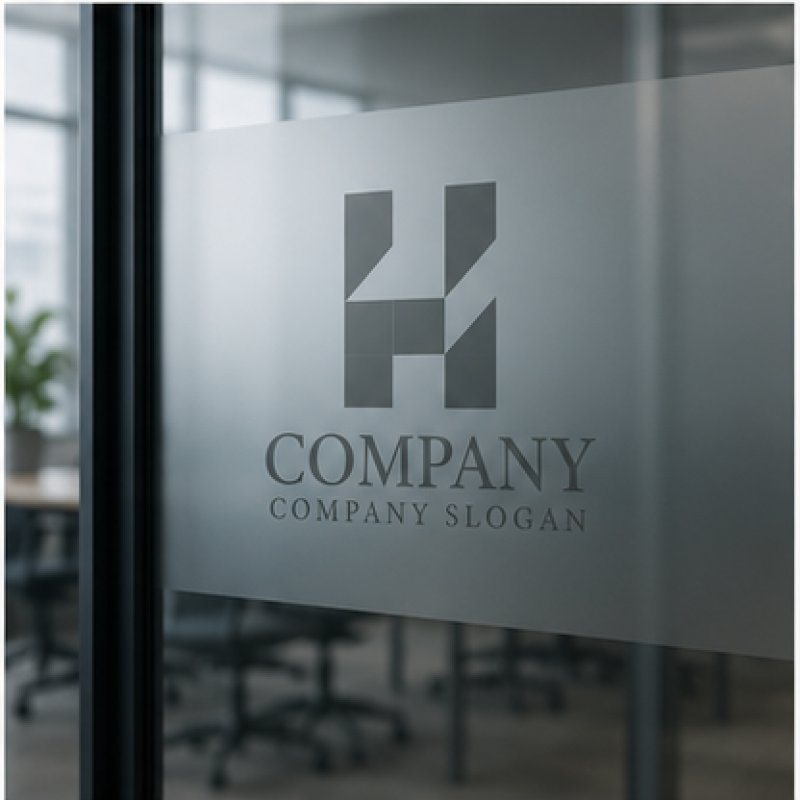 会社ロゴデザイン｜Hとビルを表現したロゴ