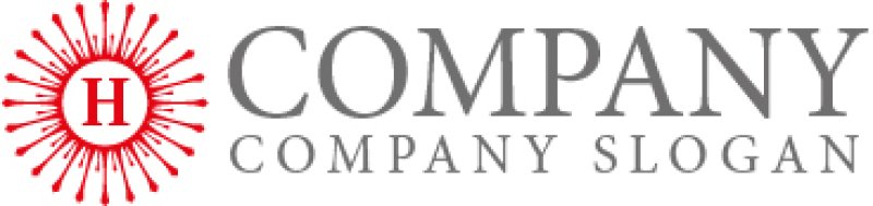 画像5: H・花火・太陽・花・アルファベットロゴ・マークデザイン1012 (5)