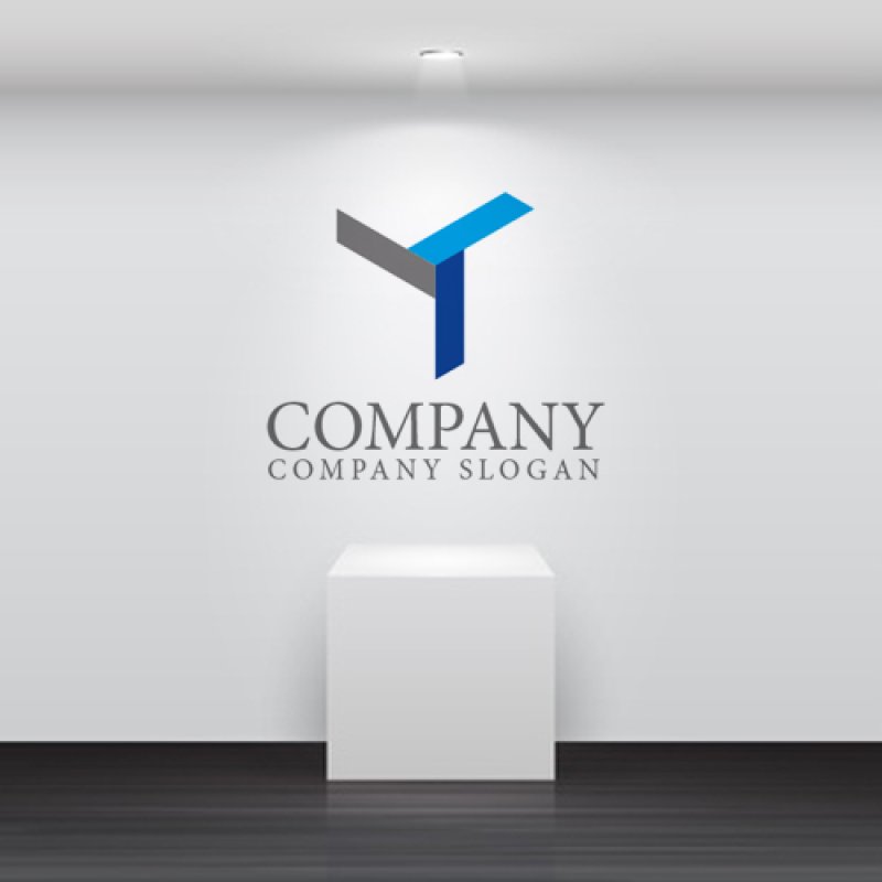 画像2: Y・回転・3・プロペラ・アルファベットロゴ・マークデザイン1047 (2)