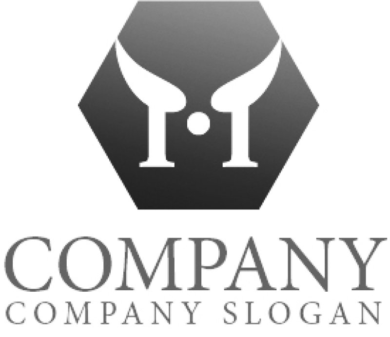 画像4: M・羽・六角形・アルファベットロゴ・マークデザイン1056 (4)