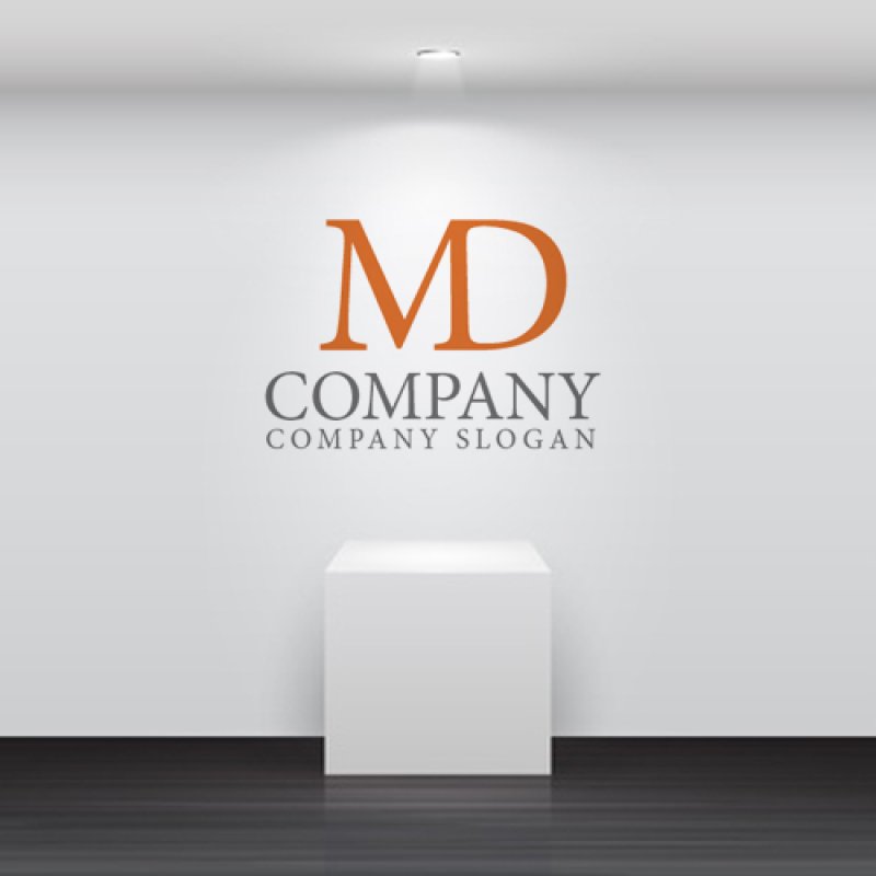 画像2: m・D・つながり・拡大・アルファベット・ロゴ・マークデザイン1079 (2)