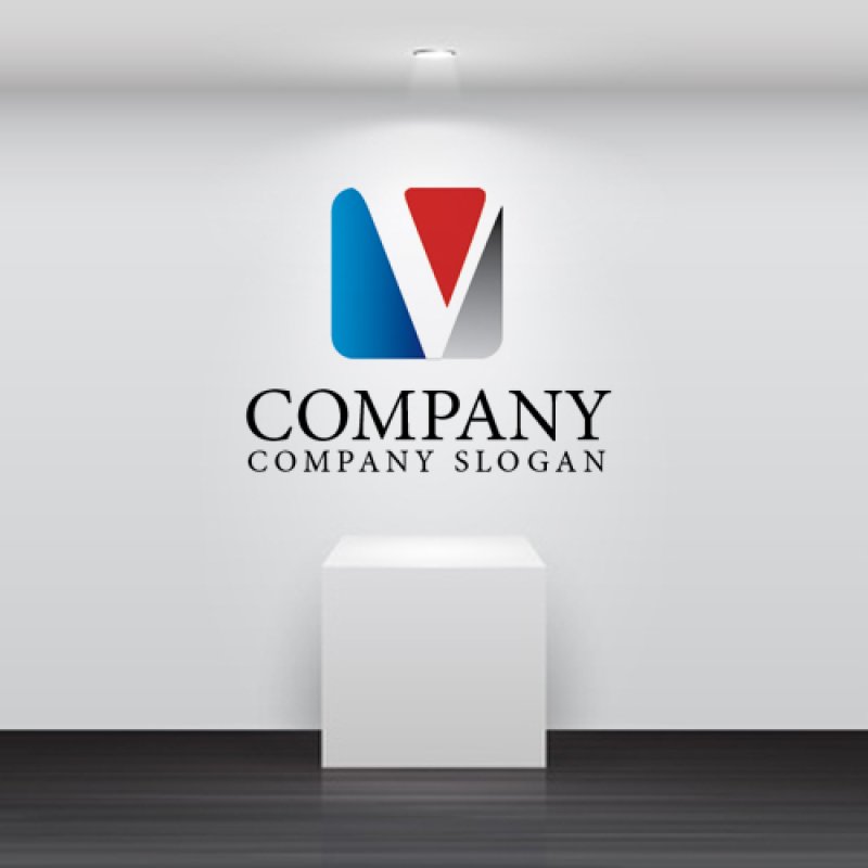 画像2: V・四角・上昇・アルファベットロゴ・マークデザイン1099 (2)