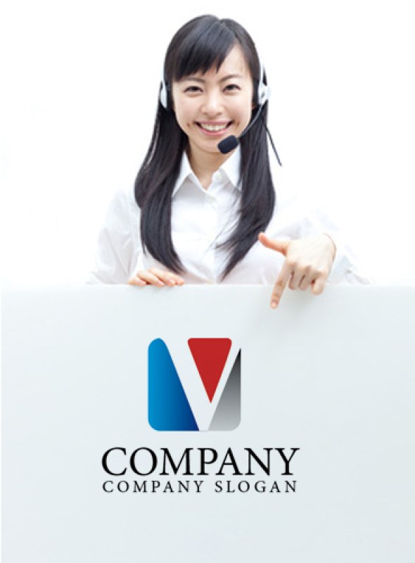 画像3: V・四角・上昇・アルファベットロゴ・マークデザイン1099 (3)