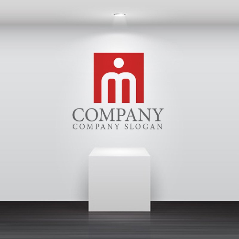 画像2: m・人・四角・王冠・アルファベットロゴ・マークデザイン1133 (2)