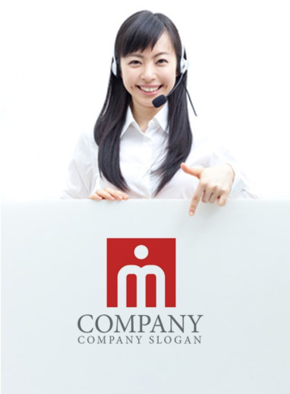 画像3: m・人・四角・王冠・アルファベットロゴ・マークデザイン1133 (3)