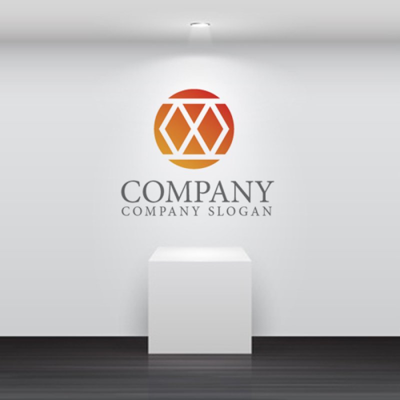 画像2: X・六角形・グラデーション・アルファベットロゴ・マークデザイン1137 (2)