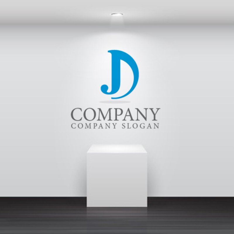 画像2: D・J・曲線・アルファベットロゴ・マークデザイン1147 (2)