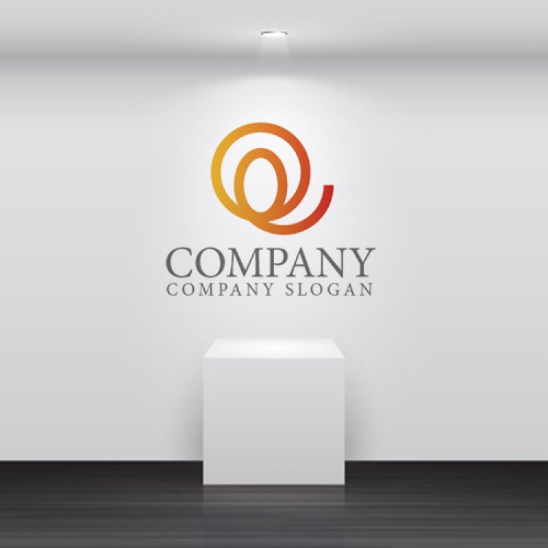 画像2: Q・輪・上昇・グラデーション・アルファベットロゴ・マークデザイン1170 (2)