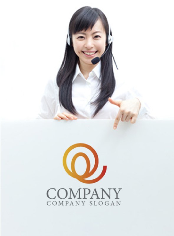 画像3: Q・輪・上昇・グラデーション・アルファベットロゴ・マークデザイン1170 (3)