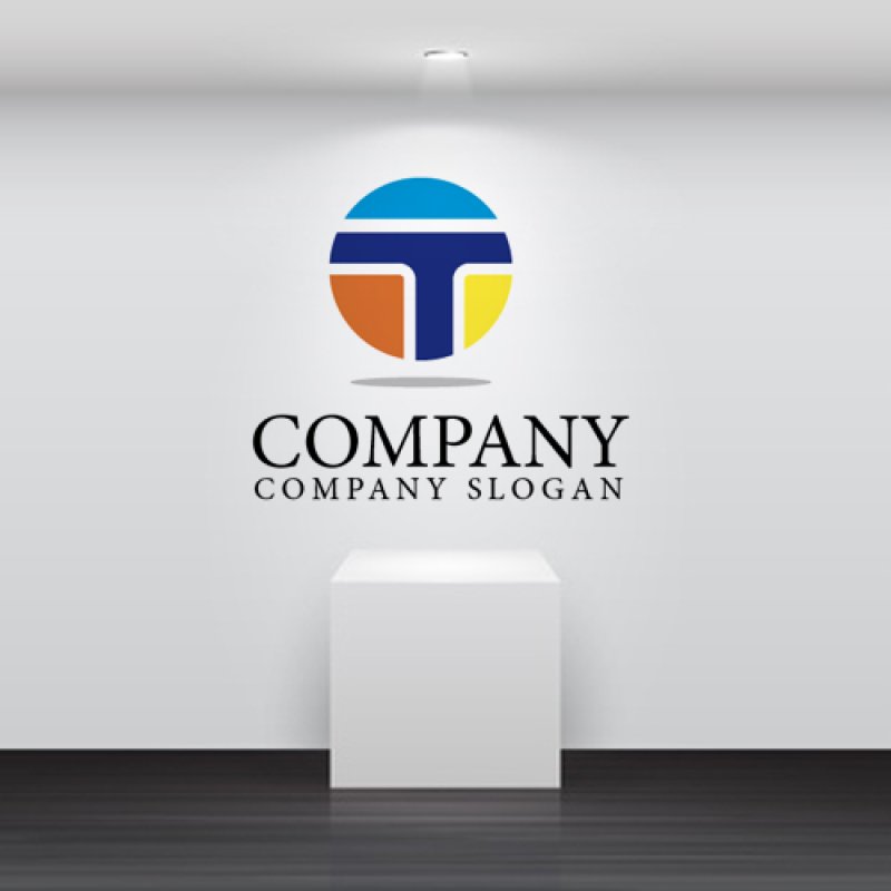 画像2: T・輪・水平線・色・アルファベットロゴ・マークデザイン1180 (2)