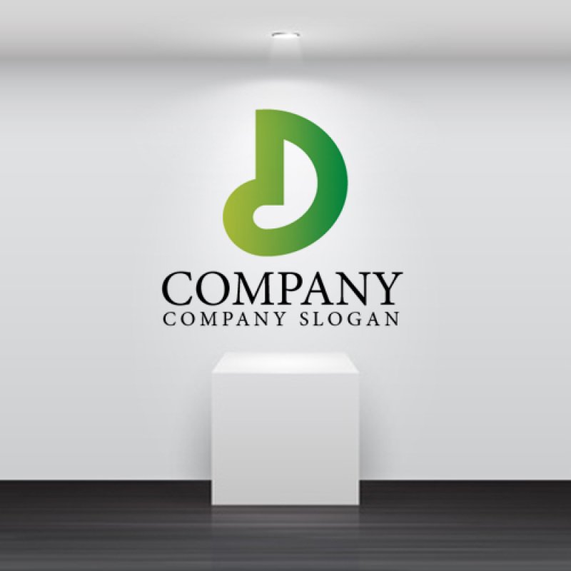 画像2: D・円弧・音符・アルファベットロゴ・マークデザイン1185 (2)