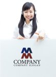 画像3: M・二段・重なり・山・アルファベットロゴ・マークデザイン1214 (3)