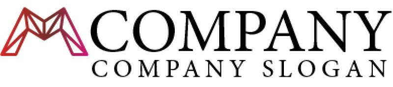 画像5: M・骨組み・鉄骨・山・アルファベットロゴ・マークデザイン1215 (5)