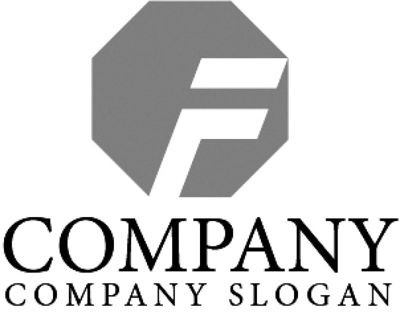 画像4: F・八角形・前進・アルファベットロゴ・マークデザイン1241 (4)