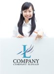 画像3: L・風・流れ・上昇・アルファベットロゴ・マークデザイン1257 (3)