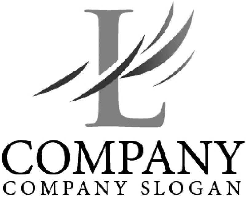 画像4: L・風・流れ・上昇・アルファベットロゴ・マークデザイン1257 (4)