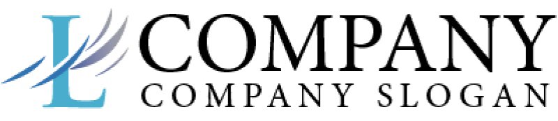 画像5: L・風・流れ・上昇・アルファベットロゴ・マークデザイン1257 (5)