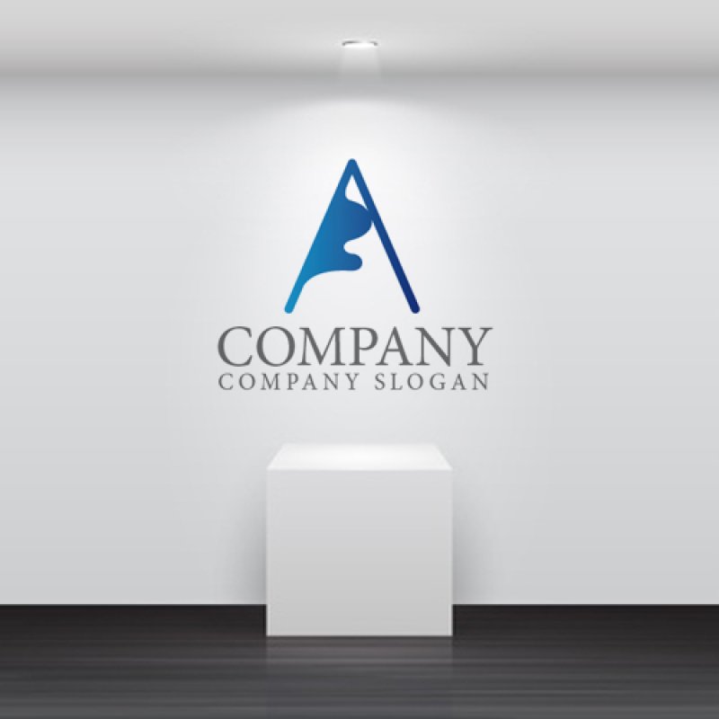 画像2: A・雲・グラデーション・アルファベットロゴ・マークデザイン1260 (2)