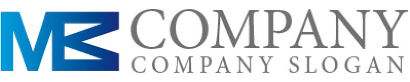 画像5: M・B・グラデーション・K・アルファベットロゴ・マークデザイン1273 (5)