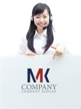 画像3: M・K・連結・つながり・アルファベットロゴ・マークデザイン1276 (3)