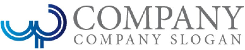 画像5: W・P・グラデーション・二重線・アルファベットロゴ・マークデザイン1279 (5)