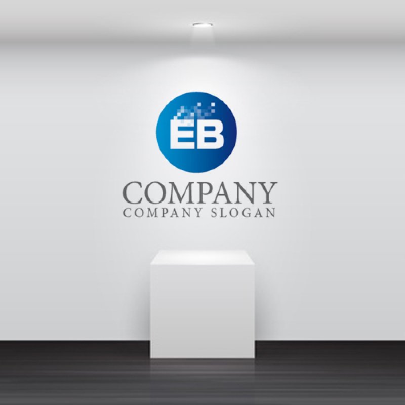 画像2: E・B・拡散・ピクセル・アルファベットロゴ・マークデザイン1302 (2)