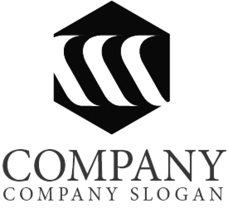 画像4: m・川・連続・六角形・ロゴ・マークデザイン1306 (4)