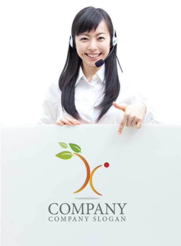 画像3: K・X・葉・曲線・グラデーション・アルファベットロゴ・マークデザイン1333 (3)