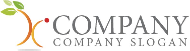 画像5: K・X・葉・曲線・グラデーション・アルファベットロゴ・マークデザイン1333 (5)