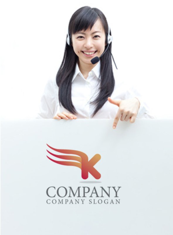 画像3: K・炎・流れ・グラデーション・アルファベットロゴ・マークデザイン1338 (3)