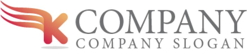 画像5: K・炎・流れ・グラデーション・アルファベットロゴ・マークデザイン1338 (5)