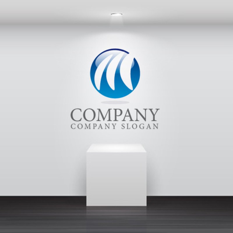 画像2: m・川・球・グラデーション・アルファベットロゴ・マークデザイン1345 (2)