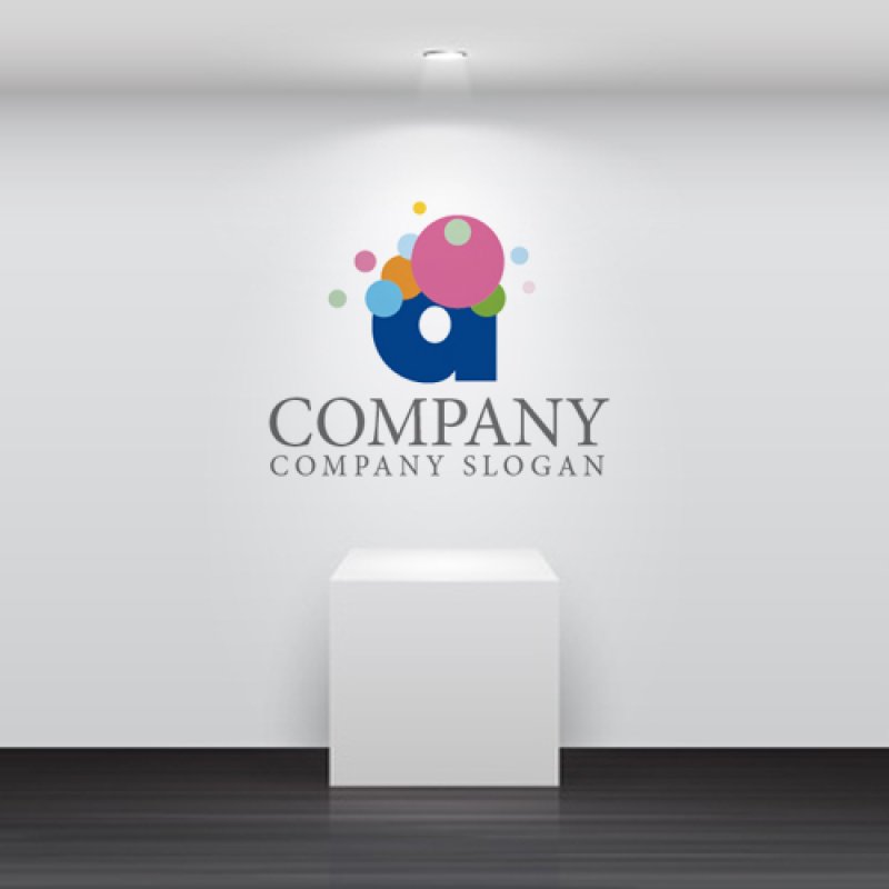 画像2: a・色・泡・アルファベット・ロゴ・マークデザイン1357 (2)