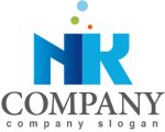 画像1: N・K・点・上昇・繁栄・アルファベット・ロゴ・マークデザイン1386 (1)