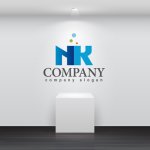 画像2: N・K・点・上昇・繁栄・アルファベット・ロゴ・マークデザイン1386 (2)