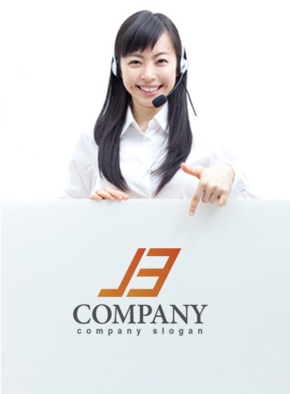 画像3: J・B・線・スピード・グラデーション・アルファベットロゴ・マークデザイン1410 (3)