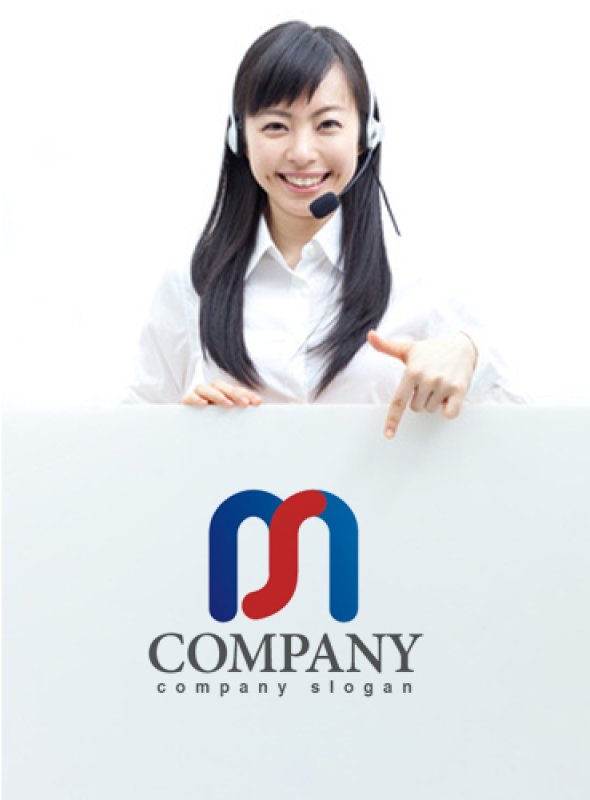 画像3: M・S・曲線・ 波・アルファベット・ロゴ・マークデザイン1420 (3)