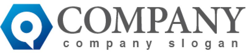 画像5: Q・P・六角形・吹き出し・グラデーション・ロゴ・マークデザイン1445 (5)