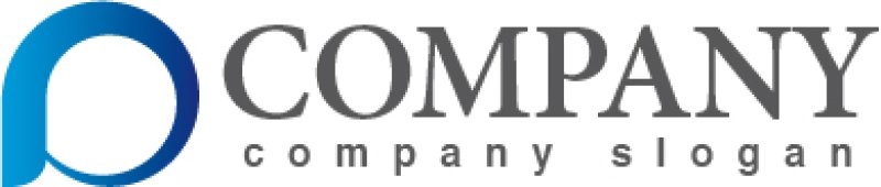 画像5: P・曲線・輪・グラデーション・ロゴ・マークデザイン1464 (5)