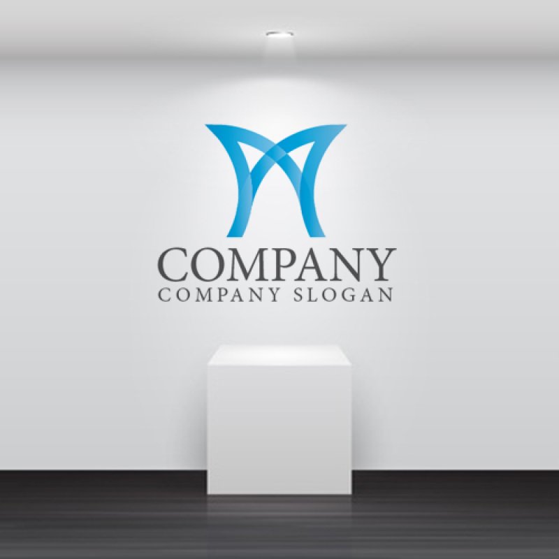 画像2: M・羽・アルファベット・グラデーション・ロゴ・マークデザイン1475 (2)